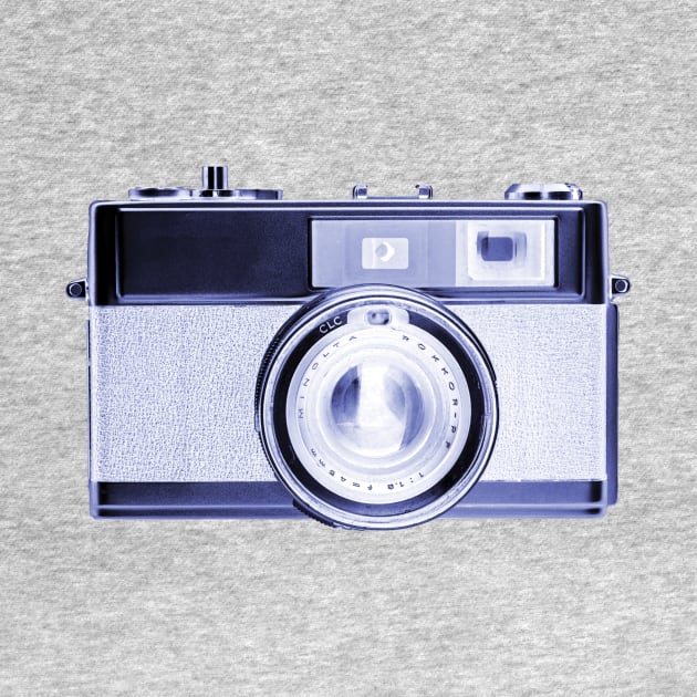 Blue - Vintage 1960s Rangefinder Camera by DecPhoto